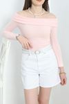 Madonna Yaka Crop Yumoş Body Pembe - 50209.1723.